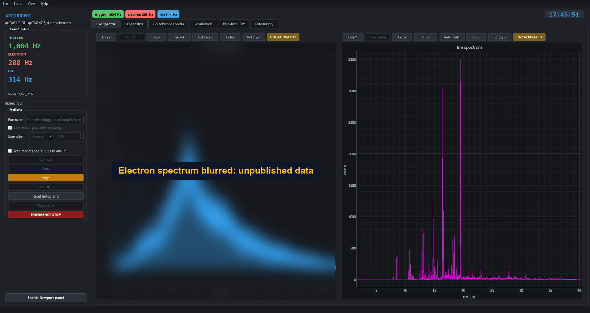 VAJRA: PEPICO Data Acquisition System screenshot 1